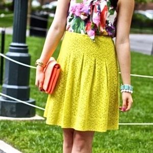 Anthropologie HD in Paris Citron Lace Skirt